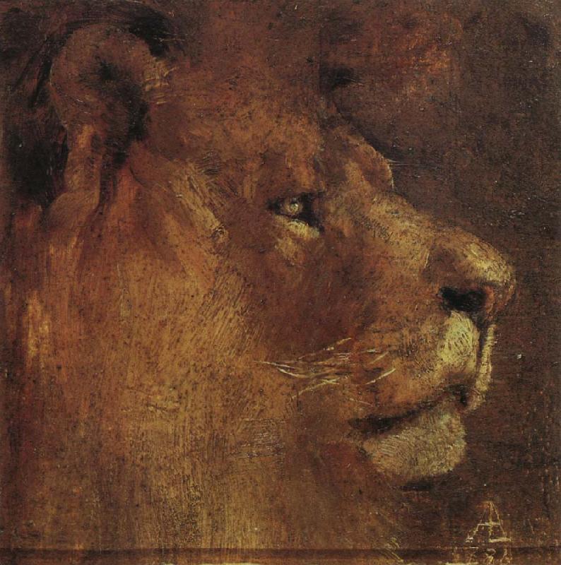 Louis Abrahams Lion-s head France oil painting art